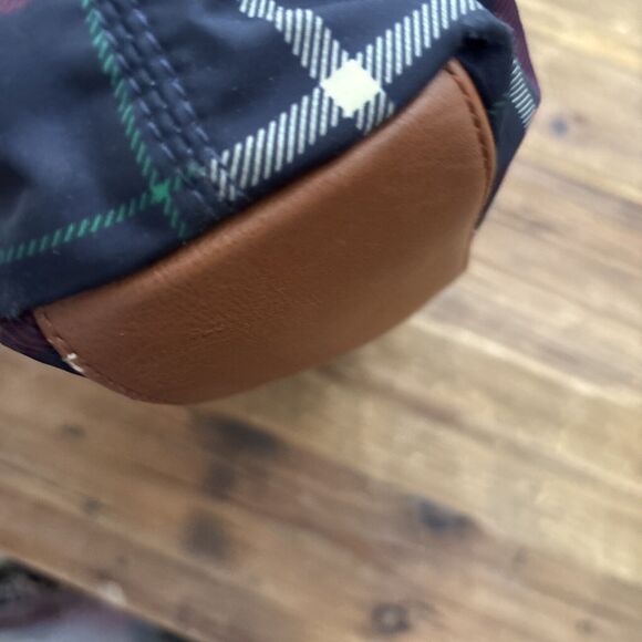 Talbots Tattersol Plaid Multicolor 90s 80s Y2K Prepster Zip Shoulder Tote Bag - Picture 4 of 8